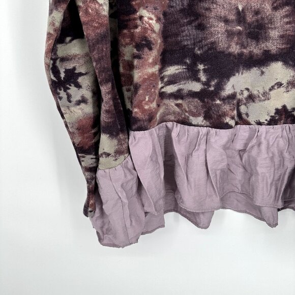 LOGO Lounge tunic top ruffle Hem Long sleeve Size‎ 2XL - Picture 2 of 6